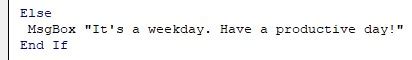 Image result for Visual Basic Weekday Example