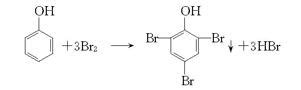 ①甲酸甲酯的结构简式 （3分）②苯酚与浓溴水反应的化