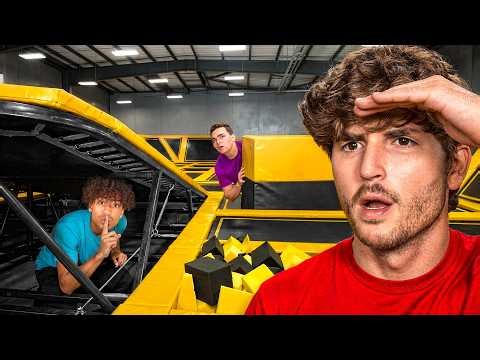 EXTREME HIDE & SEEK IN TRAMPOLINE PARK!
