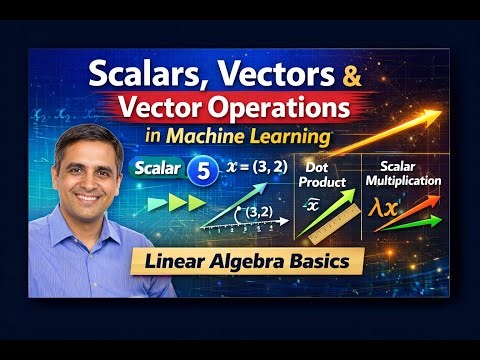 Scalars, Vectors, and Vector Operations in Machine Learning | Linear Algebra Basics