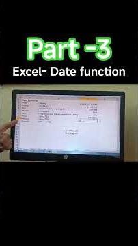 Excel- Date function #excel #youtubevideo #youtube #exceltricks #exceltutorial #exceltips #computer