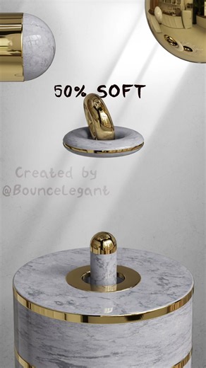 0% vs 100% Bouncing Torus Soft Body 3D Simulation