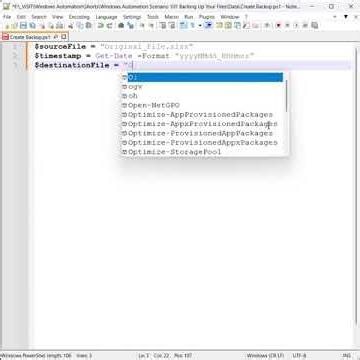 Windows Automation Scenario 101: Backing Up Your Files with Timestamp