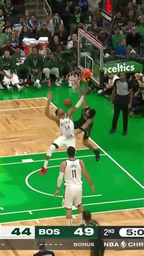 When Jayson Tatum caught Giannis 🤯 #celtics #nba #shorts
