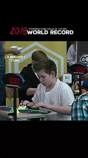 Cube (Pyraminx) solve 1.20 seconds world record #shorts #viral #cube#rubikscube