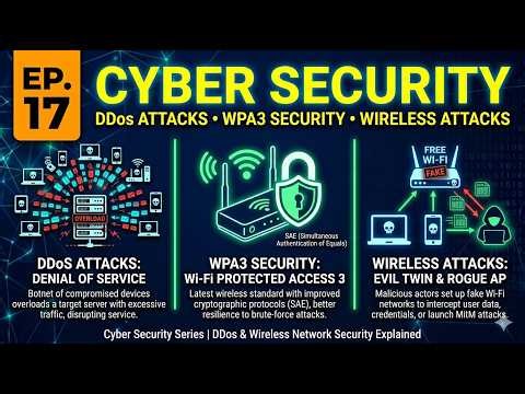 Cyber Security Ep 17: DDoS Attacks & Wireless Network Security Explained