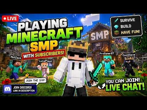 Minecraft SMP Live | Public SMP for Java and Bedrock | anyone can join #shorts