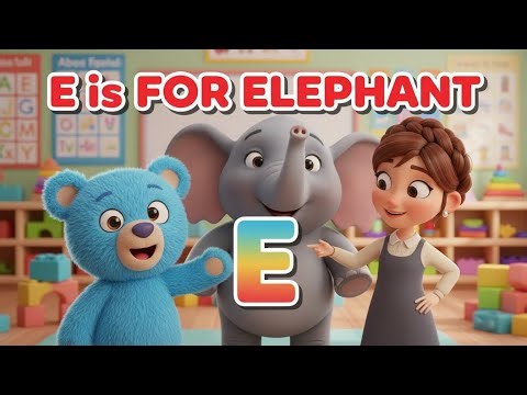 ABC Phonic Songs for Kids | E is for Elephant 🐘| Learn ABC | The Letter E Song 