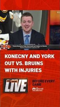 Travis Konecny and Cam York ruled out for Flyers vs. Bruins with injuries