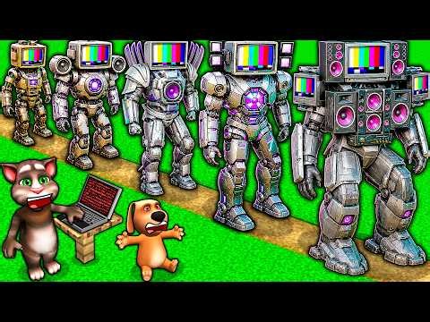 EVOLUTION of TV TITAN BOSS vs SKIBIDI TOILET and UPGRADED SPEAKER MAN TEAM in MINECRAFT animation