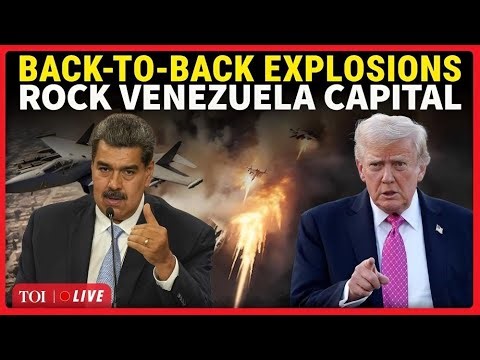 US War In Venezuela LIVE | Multiple Blasts Shake Caracas; Trump Bombards Maduro, Invades Capital?