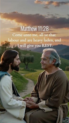 Jesus Gives You Rest ✨ Matthew 11:28 #bibleverse #christianmotivation #faith #god #jesus