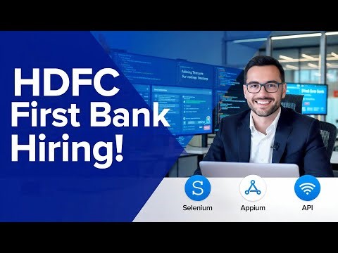 SDET Jobs in Chennai | HDFC First Bank IT Hiring Open