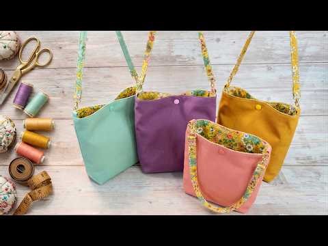 DIY Mini Crossbody Bag with Zipper Pocket | No Interfacing, Super Lightweight