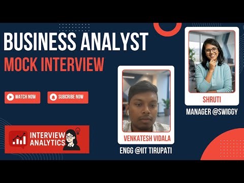 Business Analyst Live Mock Interview for Freshers | IIT Tirupati | Case Study | Guesstimate | Python