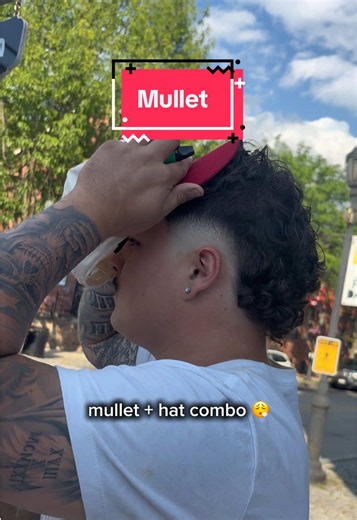 Mullet and Hat Combo: Curly Hair Barber Styling