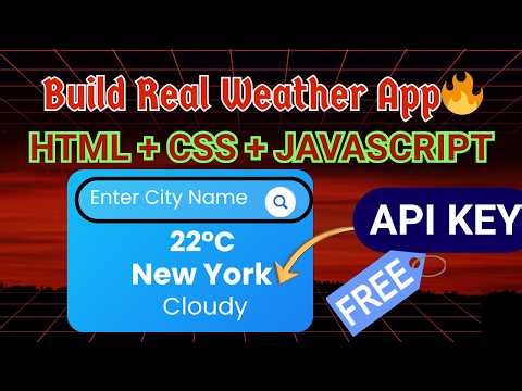 Build Weather App Using HTML CSS JavaScript Tamil 🔥 Real API Project
