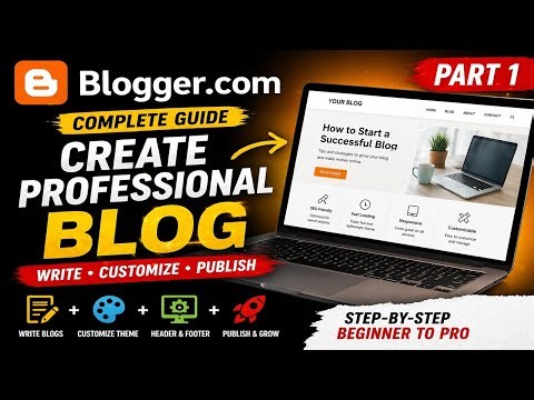 Blogger Tutorial for Beginners (Part 1) 🔥 | Create a Professional Blog Step-by-Step