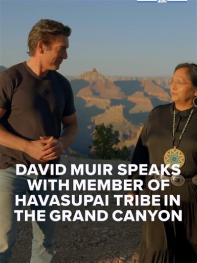David Muir speaks with Carletta Tilousi, a member of the Havasupai tribe, who have lived within the Grand Canyon for at least 800 years.