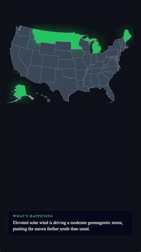 🌌 Aurora Alert — Kp 6 · 6 States Visible | Skytime
