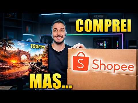 COMPREI O MONITOR CUSTO BENEFICIO 2026 MAIS BARATO DA SHOPEE | MAS VALE A PENA?