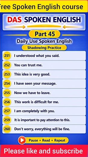 Daily Use English Sentences 🔥 | Part 45 | Hinglish to English Practice | Speak Fluent English Fast