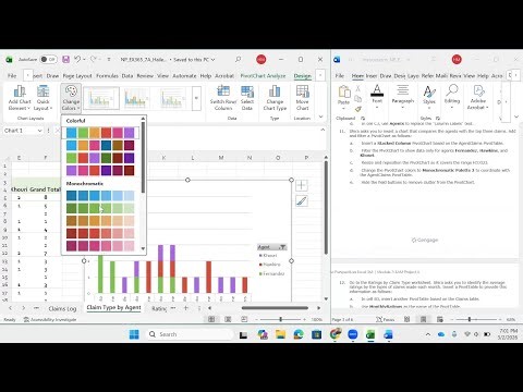 CIS 1060 - Sam Project A Excel Module 07 Summarizing Data With Pivottables | 365 Panoramic Sam 1A