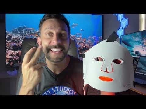 Umitec ZoneCraft LED Therapy Face Mask, Red & Blue Light Therapy, Face Zone Mapping, Remote Control