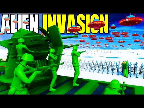 Can ARMY MEN Hold Defenses VS Deadly NEW ALIEN INVASION?! - Attack on Toys