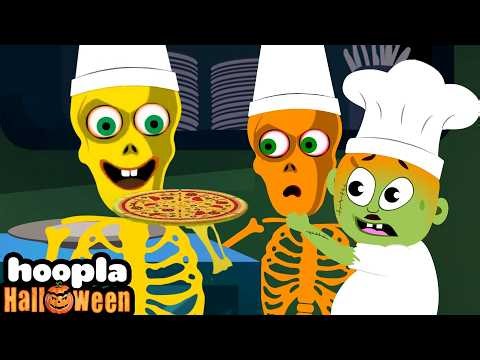 🔴 Five Skeletons Cooking At A Haunted Party | More Halloween Songs By Hoopla Halloween