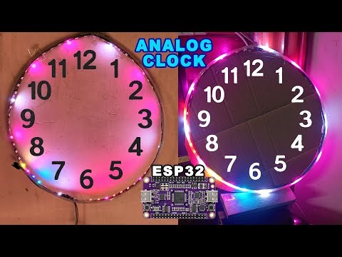 Analog Clock Project Using Esp32 And WS2812B RGB LEDs