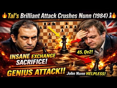 Mikhail Tal vs John Nunn (1984) | Genius Sacrifice Crushes English GM! ♟️🔥