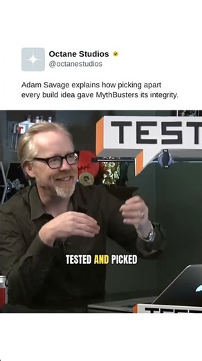 Adam Savage explains how picking apart every build idea gave MythBusters its integrity.