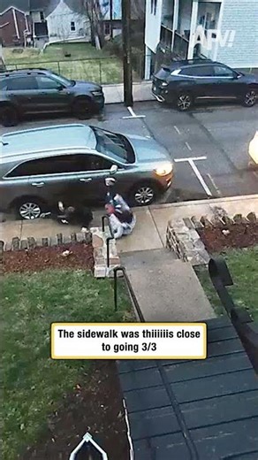 The sidewalk was thiiiiiis close to going 3/3