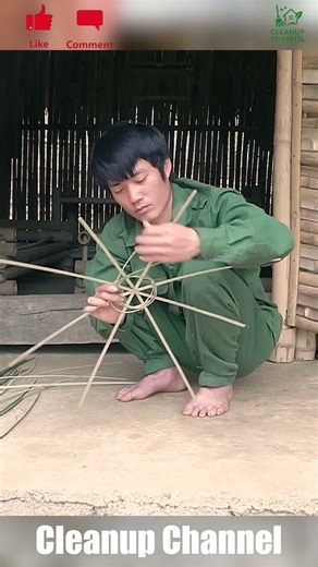 Handcrafted bamboo basket weaving technique #technique #farming #asrm