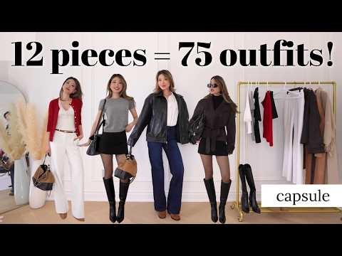 12 pieces = 75 outfits?! (fall capsule wardrobe)