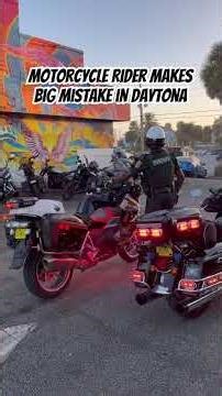 Motorcycle Rider Makes Big Mistake in Daytona