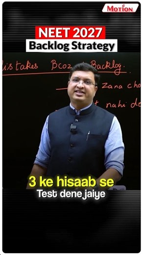 Making This Backlog Mistake? Stop Immediately! ⚠️#neet2027 #neet #nvsir #strategy | Motion NEET