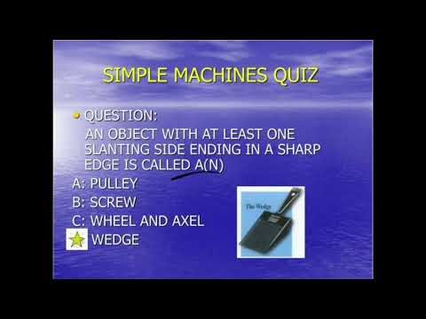 REMEDIAL PHYSICS UNIT 8 PART 2 SIMPLE MATCHINE