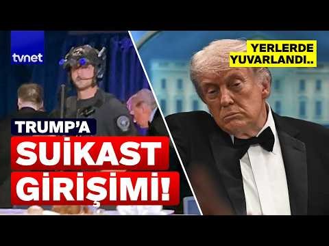 Trump canını kurtarmak için yere düştü! O anlar kamerada…