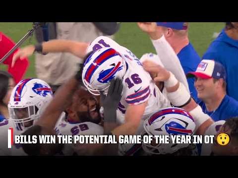 Bills win potential GAME OF THE YEAR 😱 Tyler Bass wins it for the Bills in overtime 😤 | NFL on ESPN