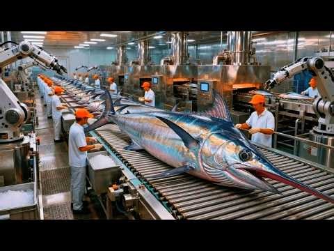 Inside the World's Most Advanced Sword fish Processing Factory | 4K resolution