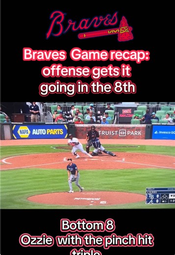 Braves Rally in 8th: Ozzie Pinch-Hit Triple Sparks 3-0 Win