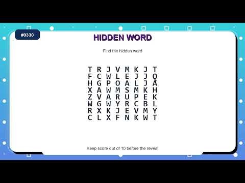 Hidden Word Puzzle #0330 | 10 Word Search Practice Challenges