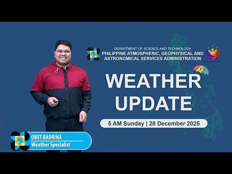 Public Weather Forecast issued at 5PM | December 28, 2025 - Sunday