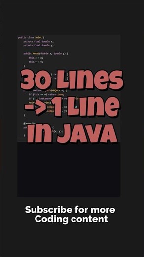 30 Lines → 1 in Java