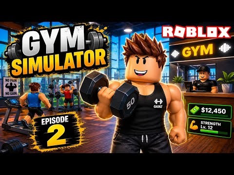 Roblox Gym Simulator Episode 2 💪 Becoming Stronger Fast!