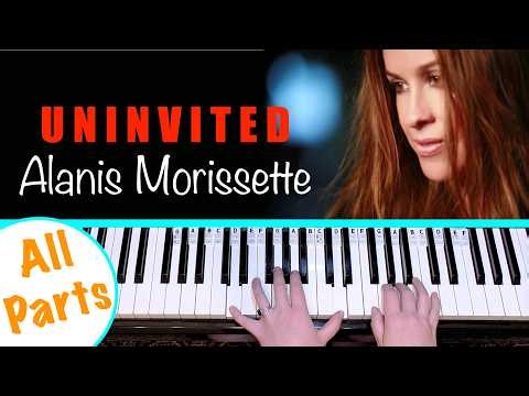UNINVITED - Alanis Morissette Piano Tutorial [chords accompaniment]