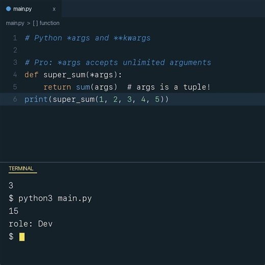 Demystifying *args & **kwargs in Python Once and For All! 👨‍💻 #shorts