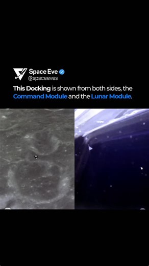 10K views · 2.5K reactions | Apollo 11’s Lunar Module and Command Module meet in lunar orbit, shown from two perspectives during the docking sequence. This precision maneuver was essential for bringing the crew home. Follow @spaceeves #Apollo11 #MoonMission #SpaceHistory #NASA | SpaceEve | Facebook